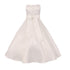 Kids Dream Little Girls Ivory A-Line Satin Pearl Trim Flower Girl Dress 4-6 - SophiasStyle.com